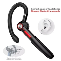 single wireless bluetooth 5 0 headset handsfree hifi fingerprint touch hanging ear earphone for iphone waterproof earpiece