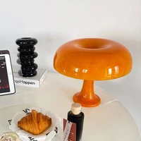 italy designer led mushroom table lamp for hotel bedroom bedside living room decoration lighting modern minimalist desk lights