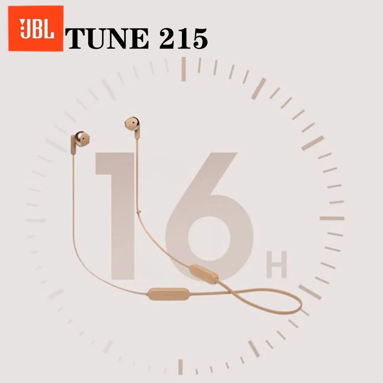 Фото JBL T215 Беспроводные Bluetooth-наушники с шейным ремешком Двусторонняя стерео спортивная гарнитура Водонепроницаемая защита от пота Шумоподавление вызова №2