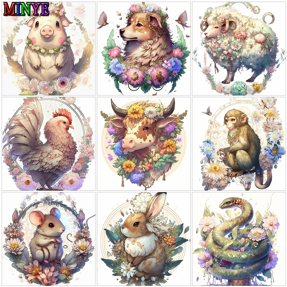 

Diamond Painting 12 Zodiacs New Arrival Embroidery Cartoon Kit For Adults Holiday Gifts Mosaic Complete Kit Sale Wall Art