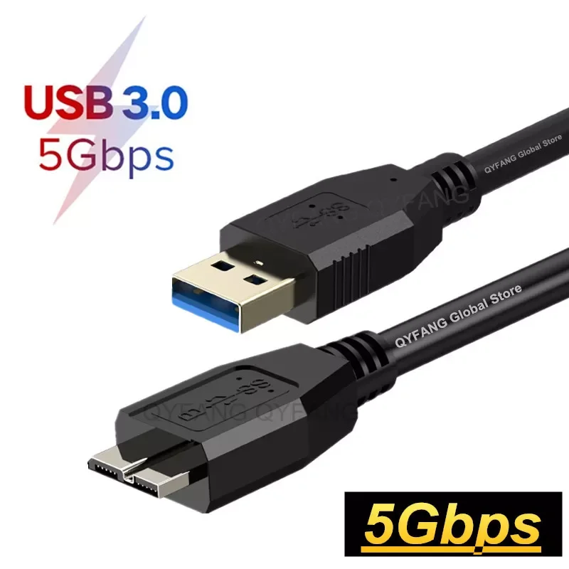 

USB Micro B Cable Type-A to USB 3.0 Micro B Cable Connector 5Gbps External Hard Drive Disk Cable for Hard Drive Computer Cable