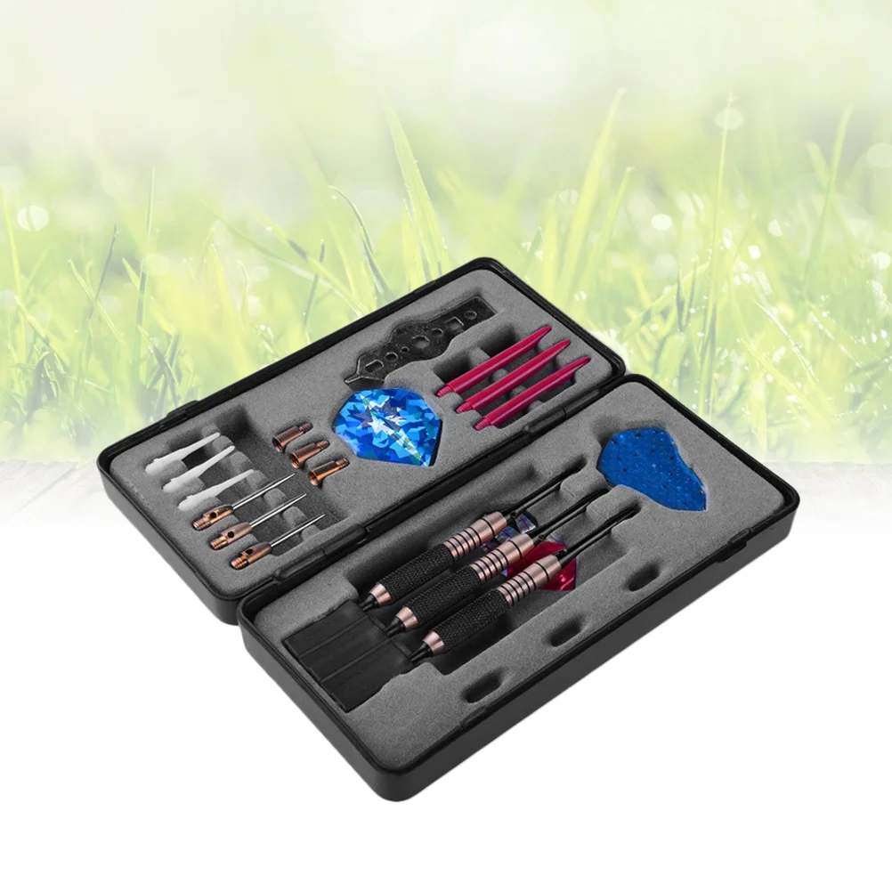 

22pcs Metal Set Darts Flights Dart Tip Point with Case for Playing