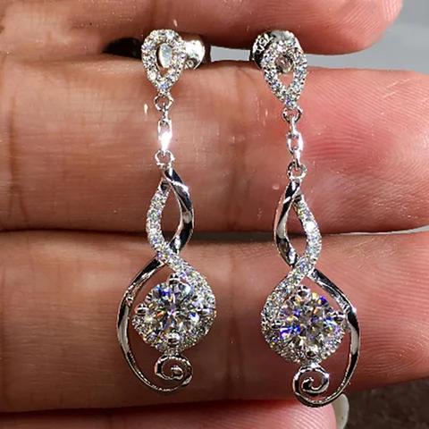 Серебряные подвесные серьги NovoPublic