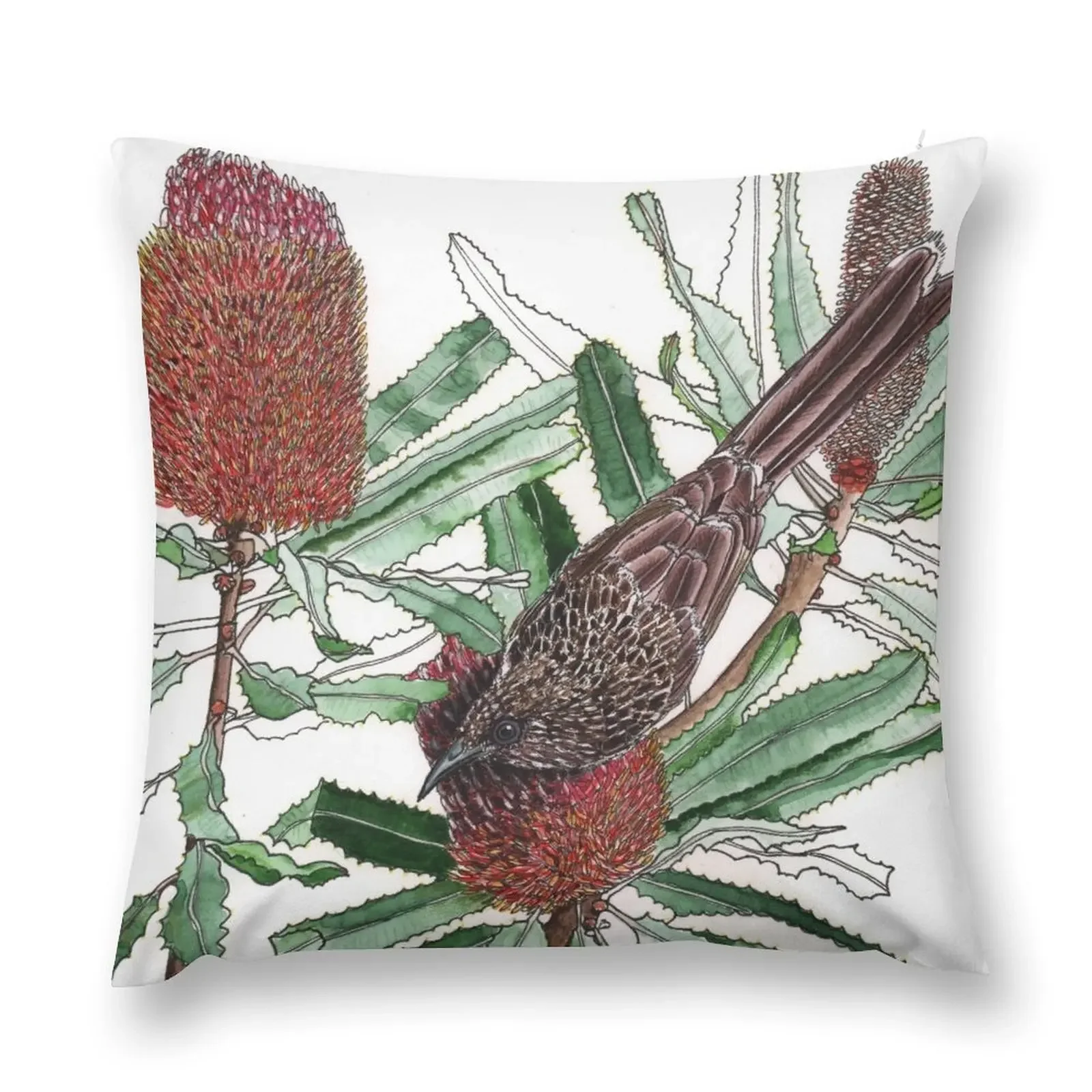 Птица Банксия цветы пледы подушка наволочки для кровати диванные подушки