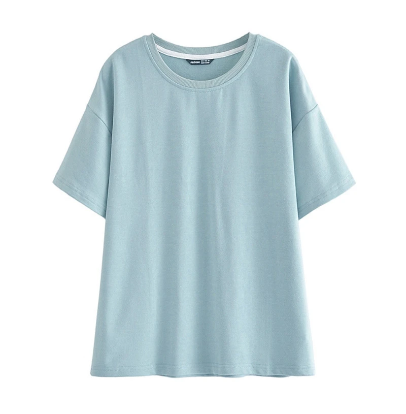 

Women's new solid color short-sleeved top is fashionable, comfortable and versatile