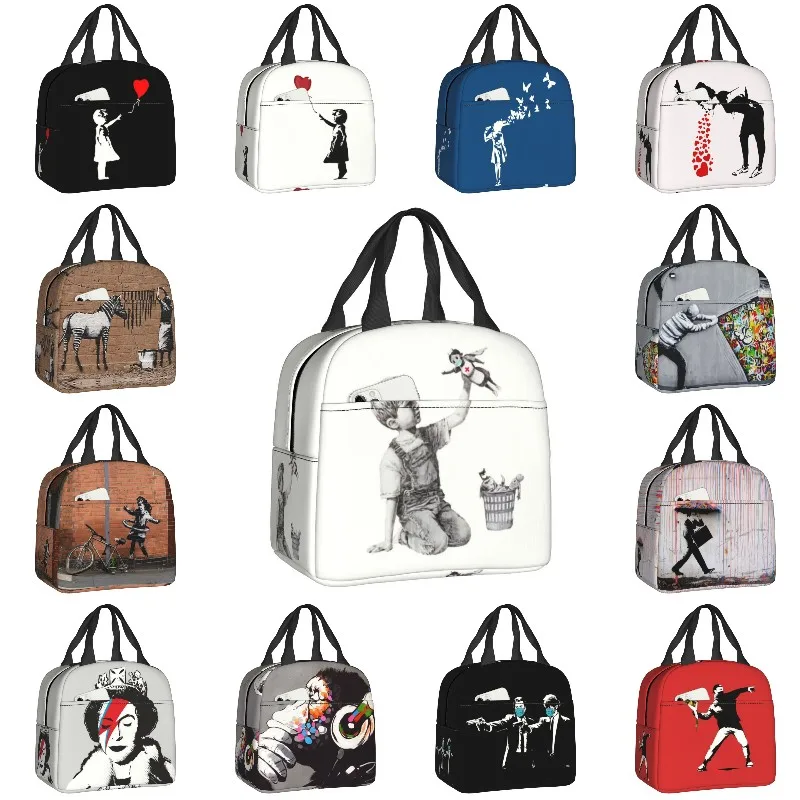 

Banksy Tribute к медсестре, Ланч-бокс с принтом для женщин, термоохладитель, изолированная сумка для ланча, школьная сумка для работы, путешествий, пикника, сумки-тоуты