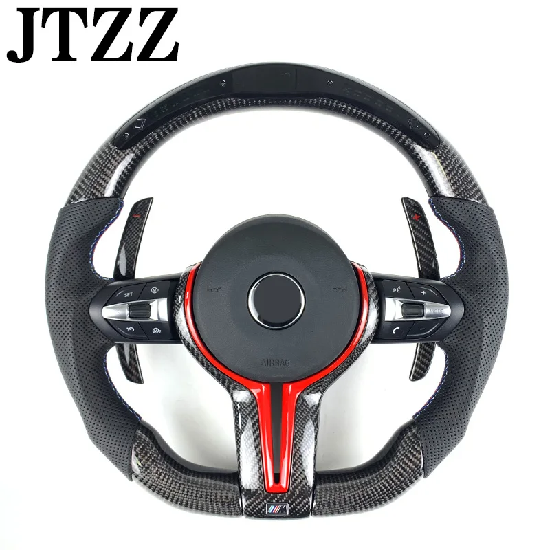 

Car LED Carbon Fiber With Shift Paddles Steering Wheel For BMW X3X4X5 Series F30F32F80F0F82F3F10F15F16 Customized Steering Wheel