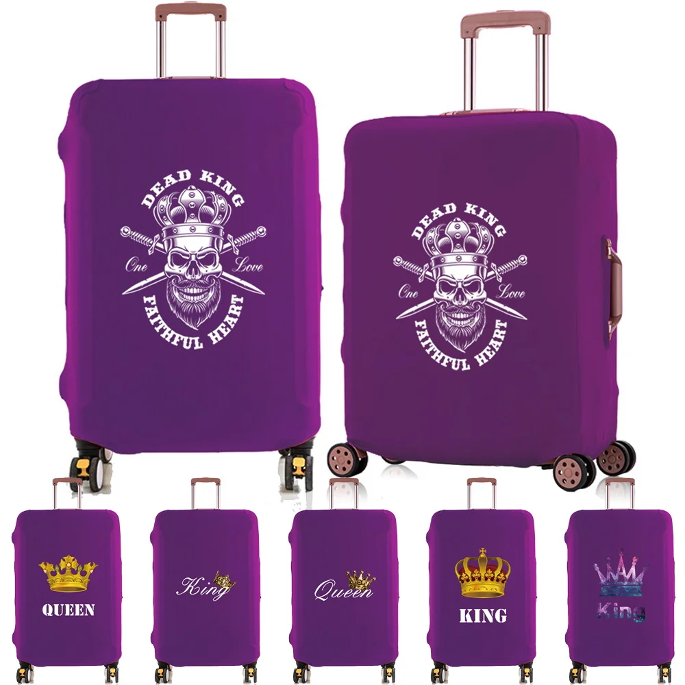 Suitcase Cover Luggage Protective Cover King Pattern Design Travel Elastic Dust Cases for 18 To 28 Inches Travel Accessories