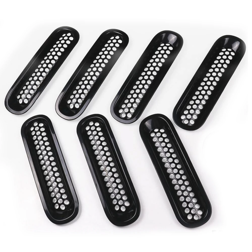 7 шт./комплект передняя вставка для решетки радиатора автомобиля черная