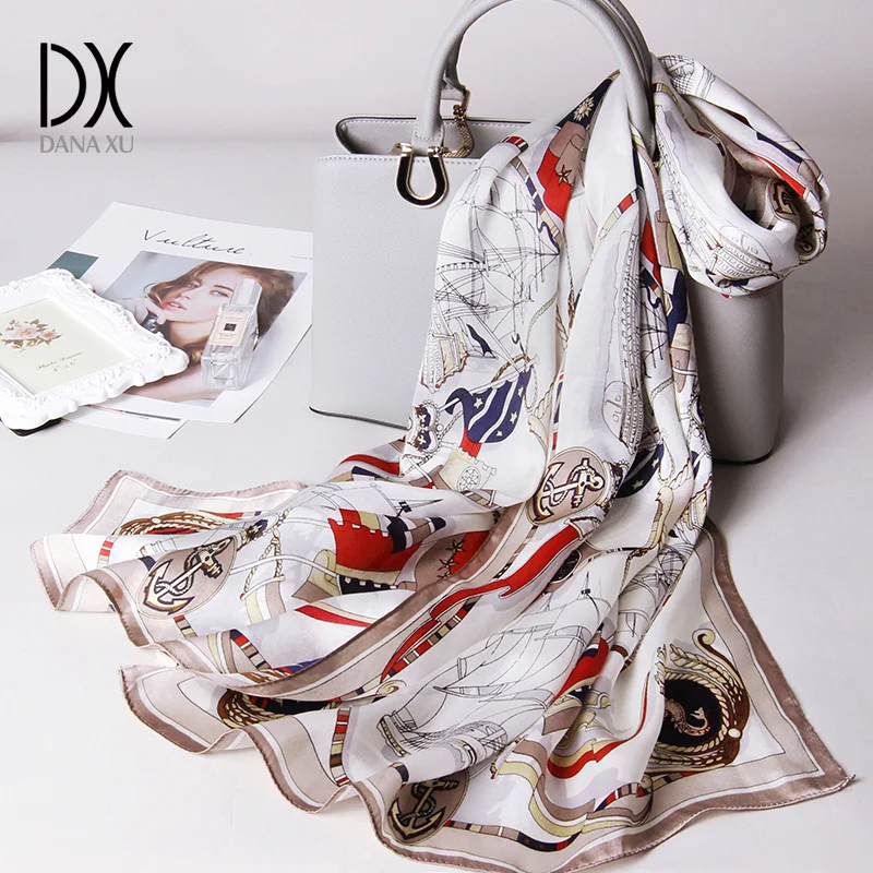 

Hijab Women Chiffon Silk Scarves Brand Luxury New Sunscreen Scarf Beach Towel Gradients Wholesale Large Size Bandana