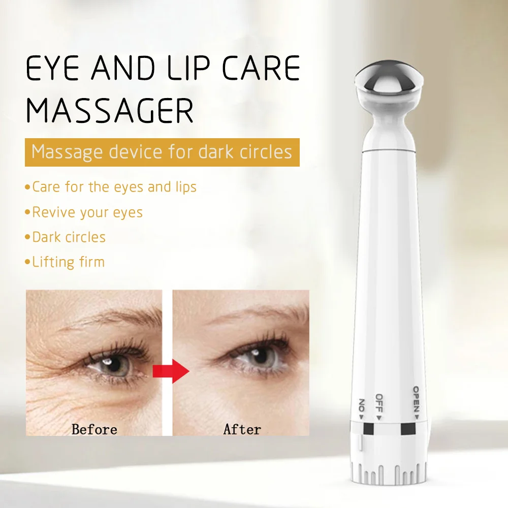 

Mini Electric Vibrating Portable Eye Massager Anti-aging Wrinkles Dark Circles Pen Removal Rejuvenation Beauty Care Makeup Tools