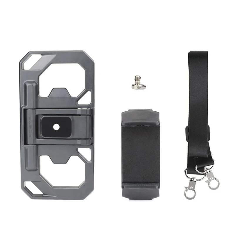 

A0KB Foldable Remote Control Holder/with Neck Lanyard Strap Phone Tablet Stand Bracket Mount Clip for Mavic Series/FIMI X8SE