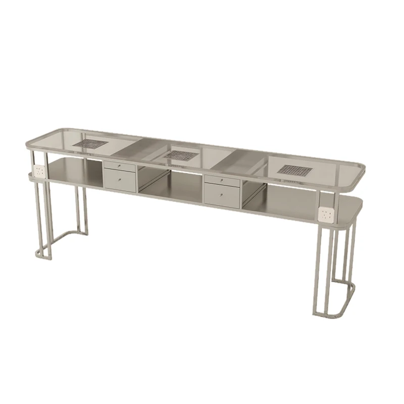 Современный роскошный стеклянный маникюрный столик туалетный профессиональный