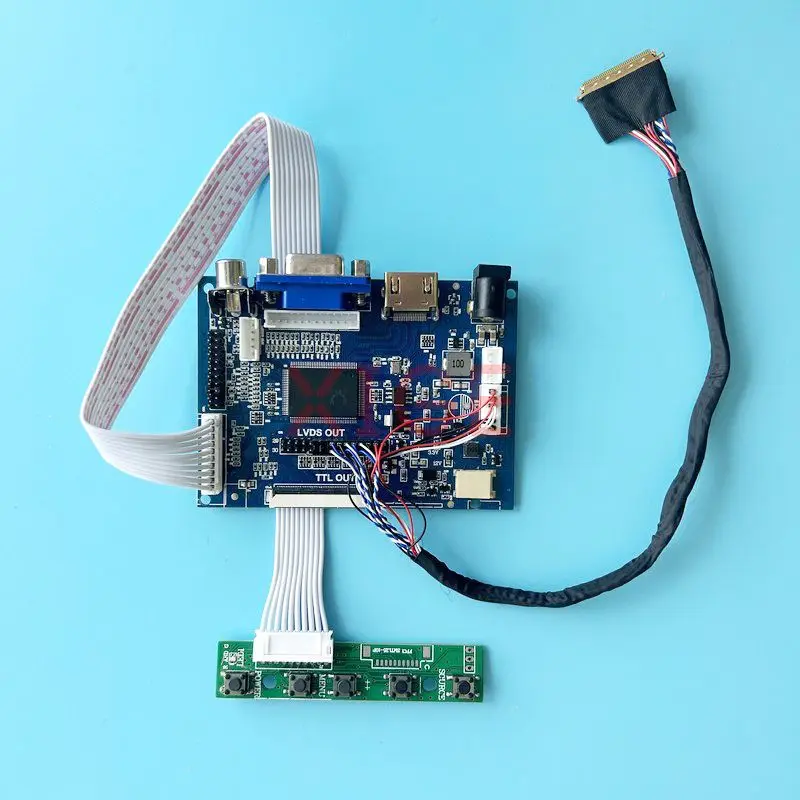 

Плата контроллера Fit B140XW02 B140XW03, плата управления для ноутбука, комплект для сборки, LVDS 40-контактный совместимый-HDMI 1366*768 VGA 2AV 14"