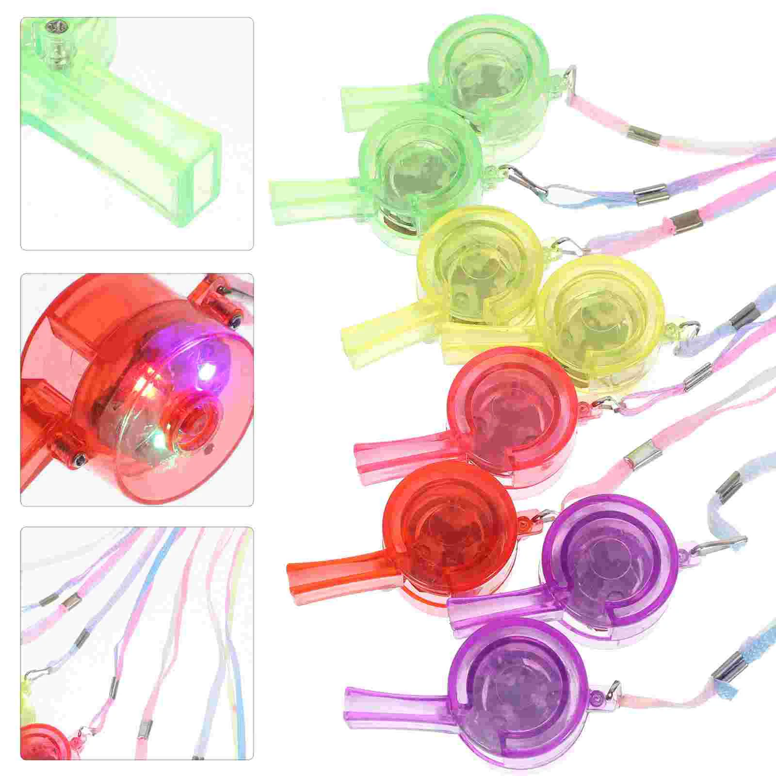 

24 Pcs Luminous Whistle Toy Glow The Dark Party Favors Toys Bulk Plastic Child Kids Sports