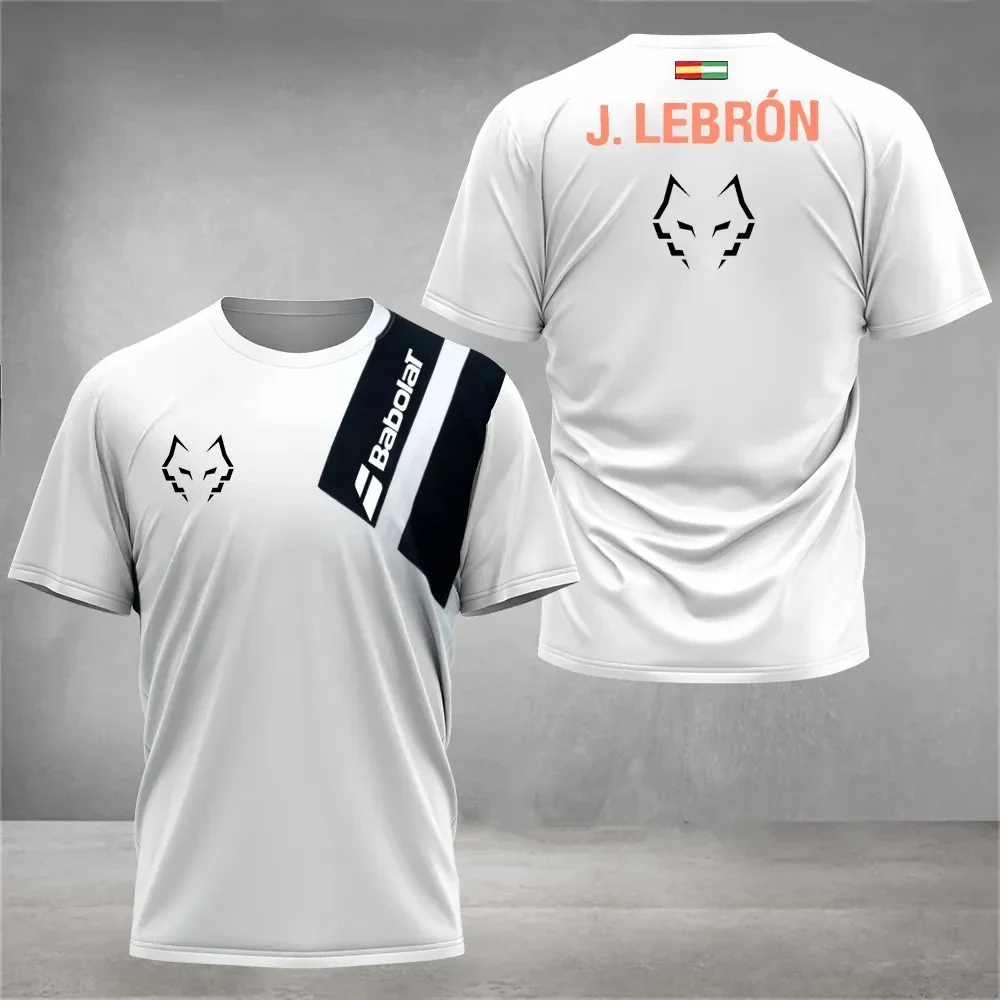 

2023 Men's Tennis Short Sleeve Juan Lebron Chincoa Men's Padel Sportswear Babolat Patchwork Print SportWear Breathable Golf Wear
