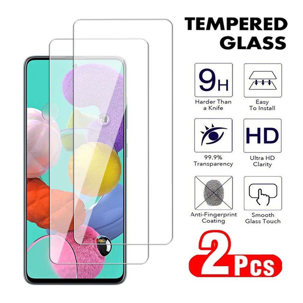 2 шт. стеклянный экран для Samsung Galaxy A31 A32 A33 A34 A35 A21 A22 A23 A24 A25 4G5G Защитная пленка из