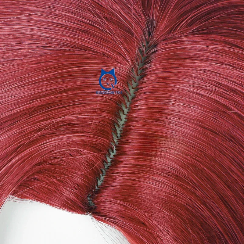 Ashes of The Kingdom Game Sun Quan Новое поступление Косплей 30 см Темно-красный парик Хэллоуин