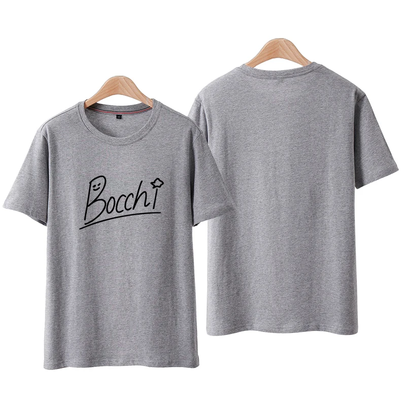 Футболка большого размера с рисунком аниме Bocchi The Rock для женщин и мужчин 100% хлопок