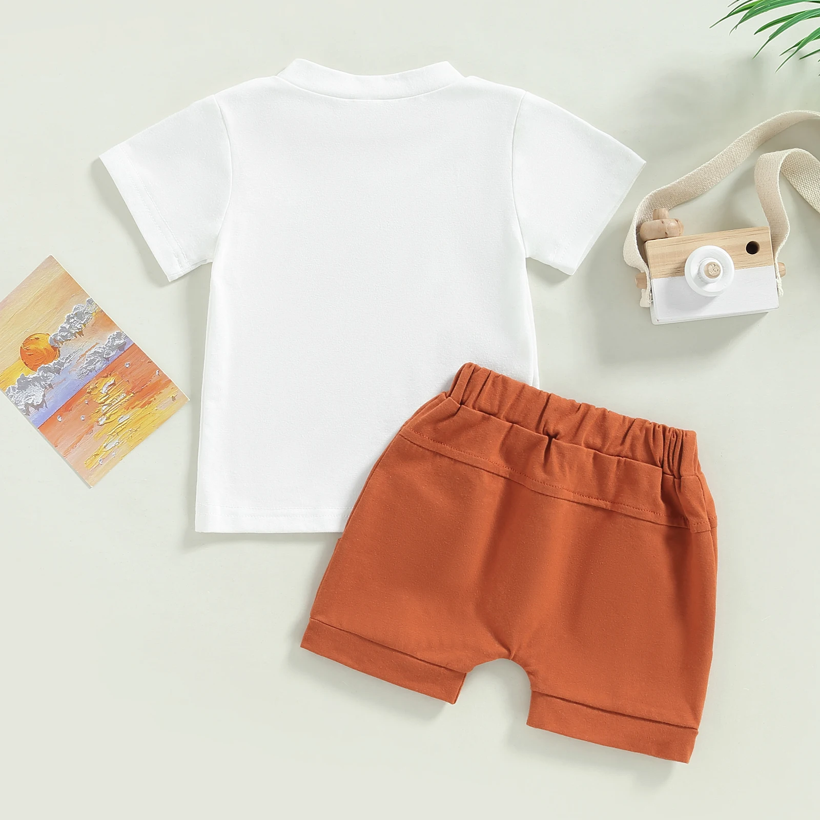 2 шт. футболка с коротким рукавом и шорты эластичным поясом | Комплекты для