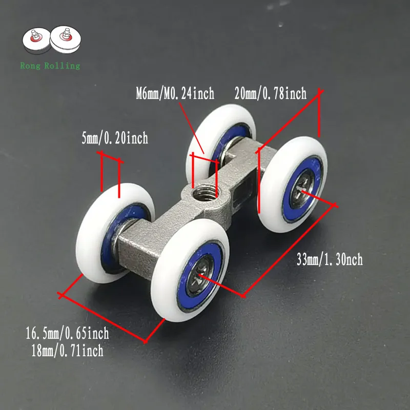 2 шт. маленькие ролики для душевой двери задние дорожные колеса шкив ванной
