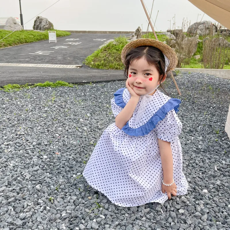 Платье для девочек платье в южнокорейском стиле Новинка лета детская