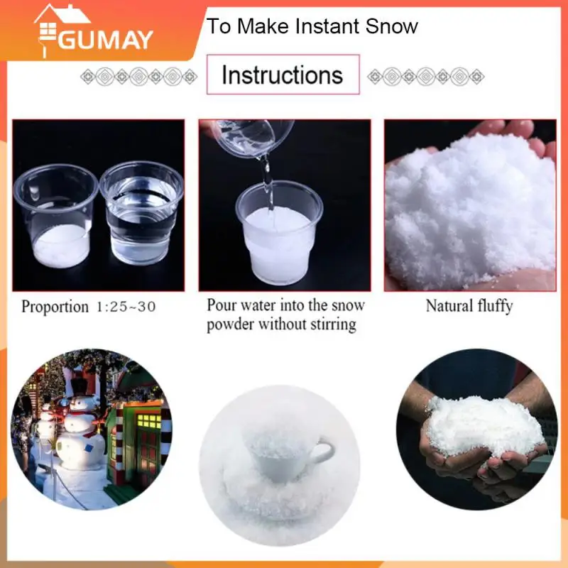 Поддельный мгновенный снег 20/100 г искусственные нетоксичные реалистичные