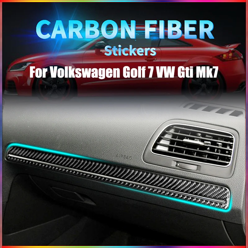 Для Volkswagen Golf 7 2014-2019 Gti Mk7 VW 2018 2017 2016 2015 декоративные полосы Co-pilot отделка углеродная