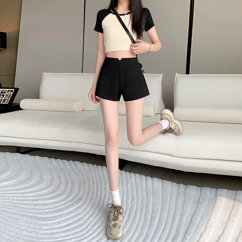 Shorts for Women Korean Fashion Black Shorts Slim Sexy Women Clothing High Waisted Shorts Office Lady Basic Solid Womens Shorts
