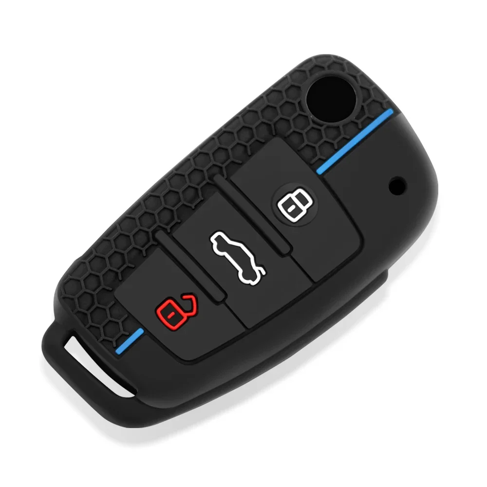 

Силиконовый чехол для автомобильных ключей для Audi A1, A3, A6, C5, C6, Q3, Q2, Q7, TT, TTS, R8, S3, S6, RS3, RS6, A4