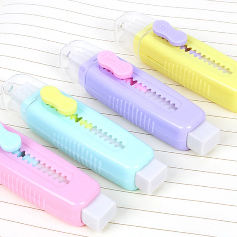 

A Random Retractable Rubber Brush Push-pull Cleaning Tool Soft Rubber Tool for Drawing, Sketching, School Office Stationery