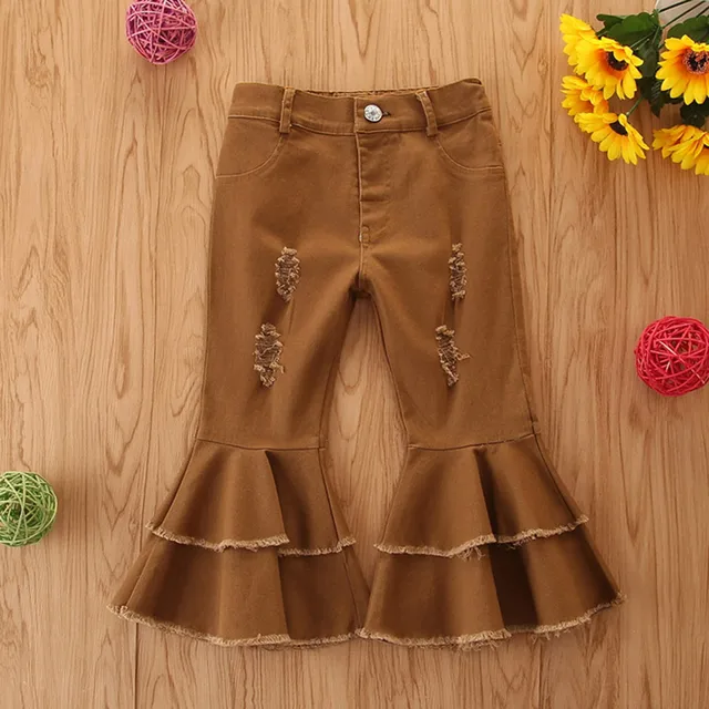 Girls Workout Clothes Tassel Trousers 