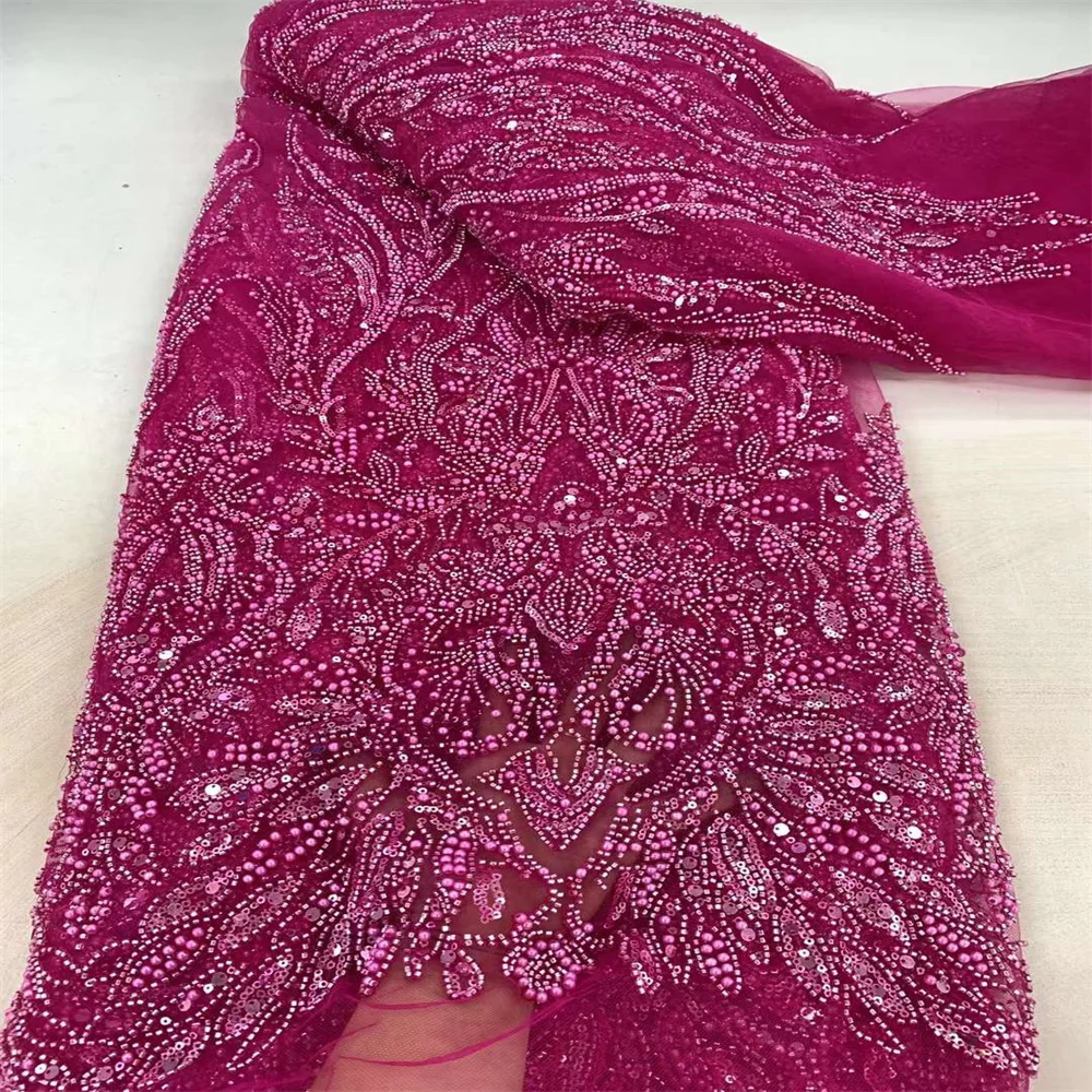 Новый дизайн африканская Роскошная Тюлевая кружевная ткань 2024 нигерийская