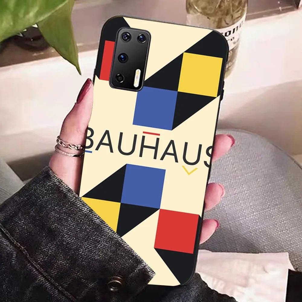 Чехол для телефона с геометрическим рисунком Bauhaus Art Huawei P 8 9 10 20 30 40 50 Pro Lite Psmart Honor