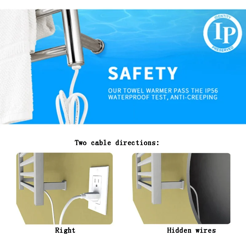 Электрическая вешалка для полотенец из нержавеющей стали 304 умная термостойкая