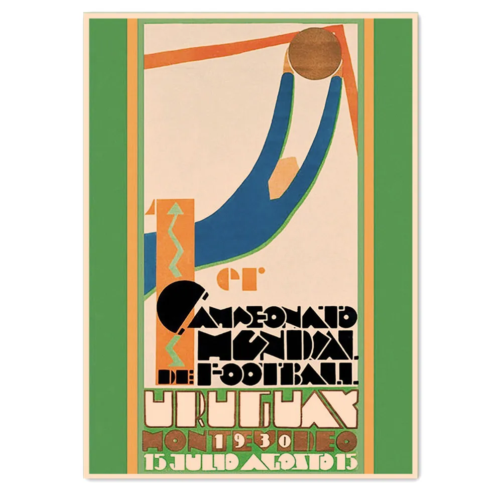 

1930 Uruguay FIFA WORLD CUP Retro Football Pictures Wall Chart Vintage Kraft Posters and Prints Painting Wall Sticker Home Decor