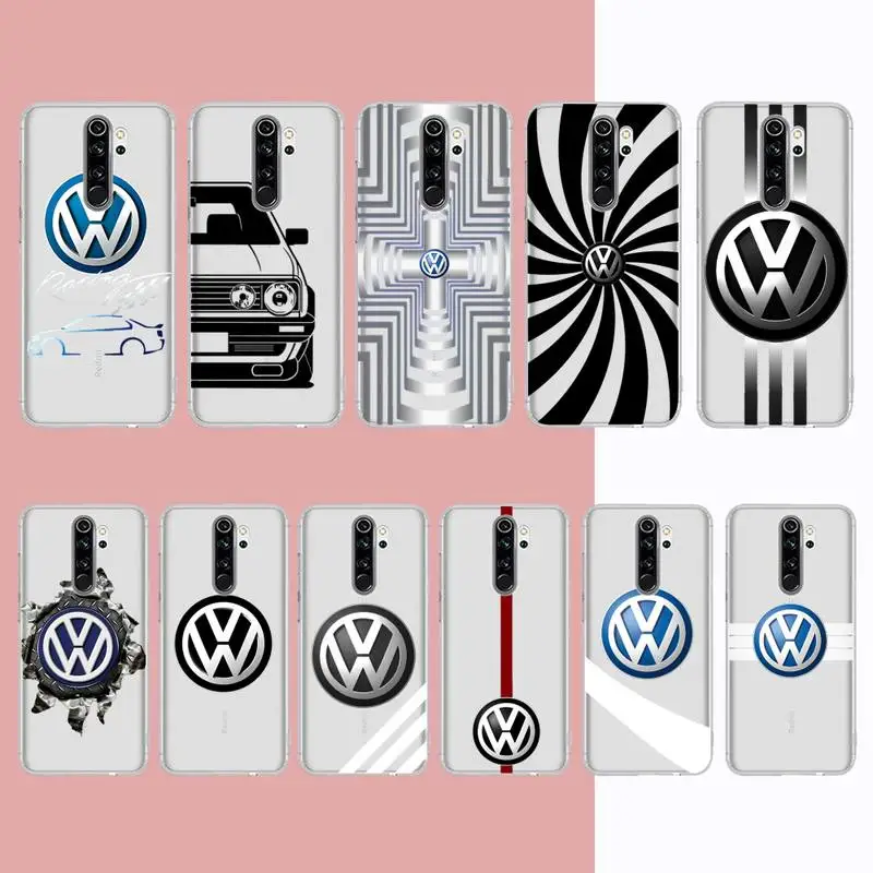 

Hot Car V-Volkswagen Logo Phone Case For Samsung S 20 21 22 23 for Redmi Note7 8 9 10 for Huawei P20 30 40 Clear Case