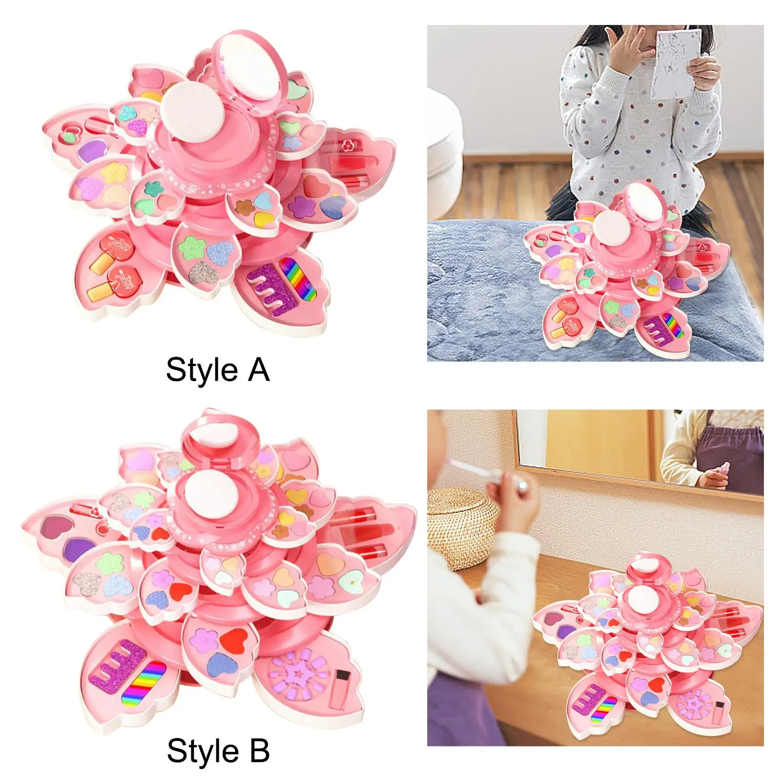 Детские наборы для макияжа туалетный столик игрушки девочек моющиеся ролевые