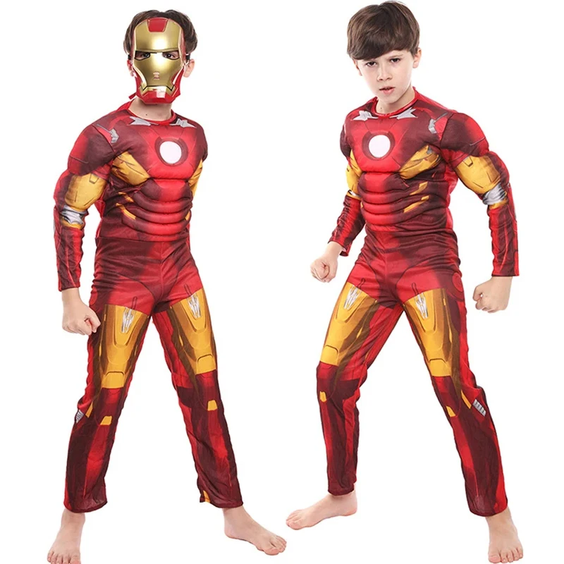 Детский яркий костюм супергероя боди комбинезон перчатки на Хэллоуин