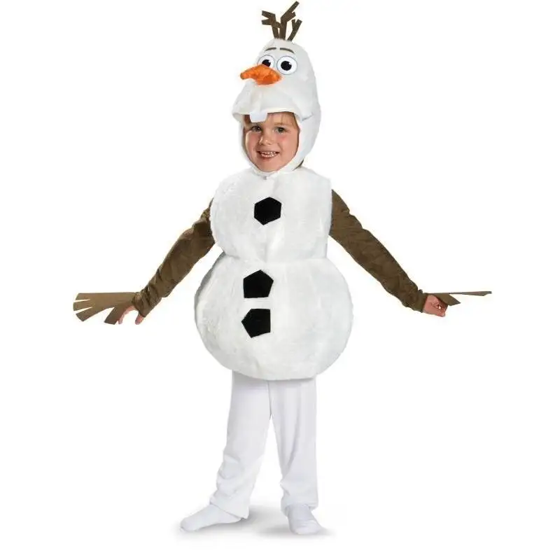 

Halloween Children Cosplay Snow Treasure Image Role-playing Movie Dress Up Snowman Suit Children Christmas Gift