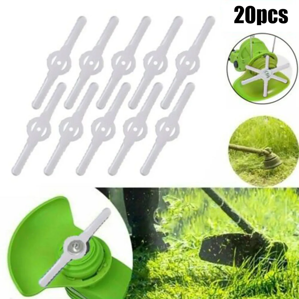 

20PCS Plastic Cutter Blades For Electric Cordless Grass Trimmer Strimmer Tool Replace The Cutting Head Blade Of Lawn Mower