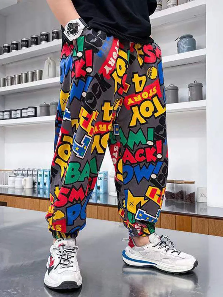 

Новинка летние костюмы для мальчиков летние костюмы в западном стиле для больших мальчиков корейский принт детские свободные повседневные...