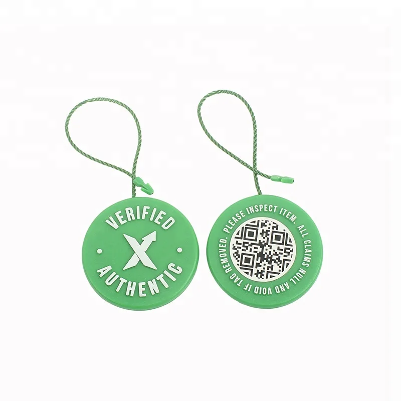 Garment Seal Tags Maker Custom 3D Embossed Brand Name Logo Plastic Hang Tags String Locks for Shoes