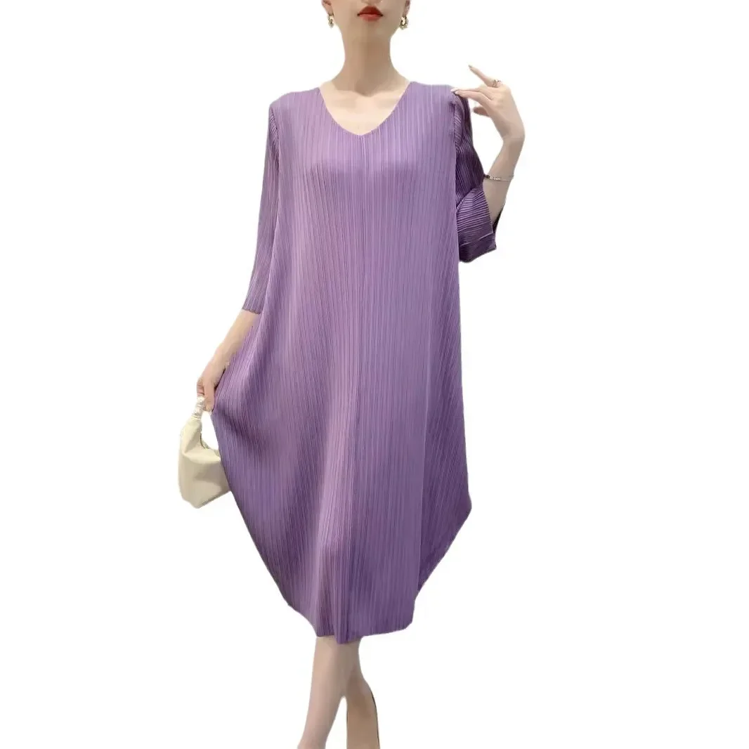 Женские платья ALSEY плиссированная Однотонная юбка модная темпераментная