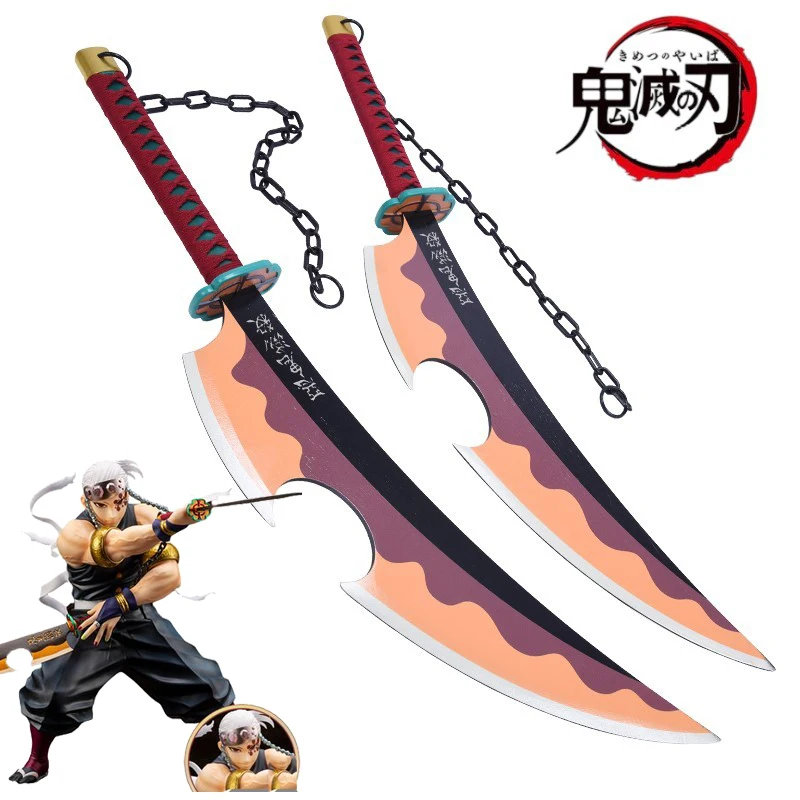 

Demon Slayer Sword 82cm Uzui Tengen Nichirin Blade Wood Jian Swords Japanese Anime Weapon Cosplay Model Collectibles Katana