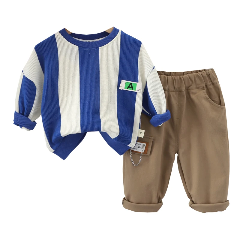 

Kids Clothing Sets for Baby Boys Girls Clothes Outfits Autumn Infant Stripe T Shirt Pants Toddler Children Casual Sportswear