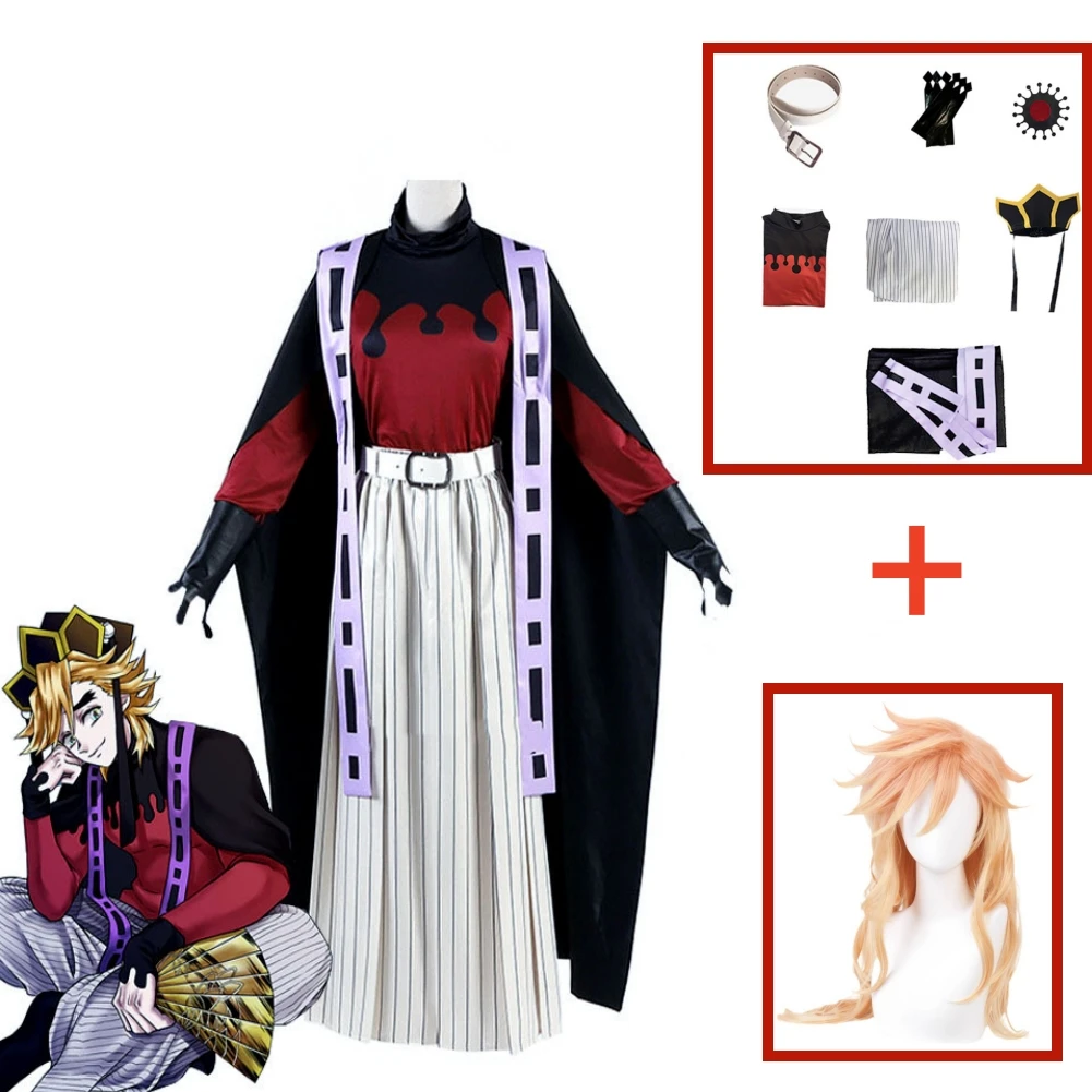 

Anime Demon Slayer Douma Costume Cosplay traje Juuni Kitsuki traje de Kimono de las mujeres de los hombres fiesta de Halloween