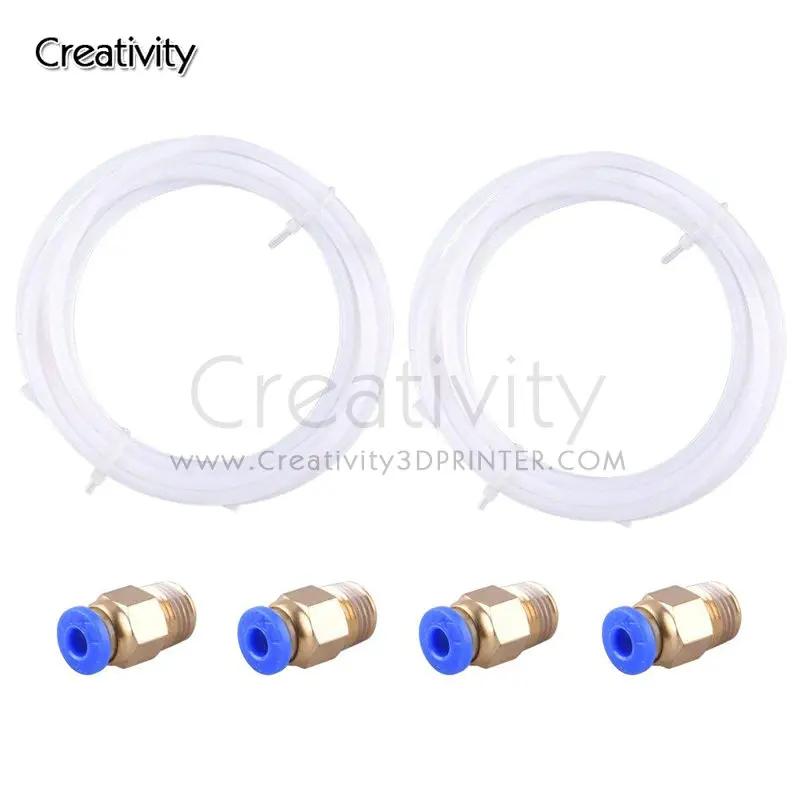 

1M PTFE Tube PiPe Connectors 3D Printers Parts J-head Hotend For V5 V6 1.75mm 3.0mm Filament Bowden Long Extruder Parts