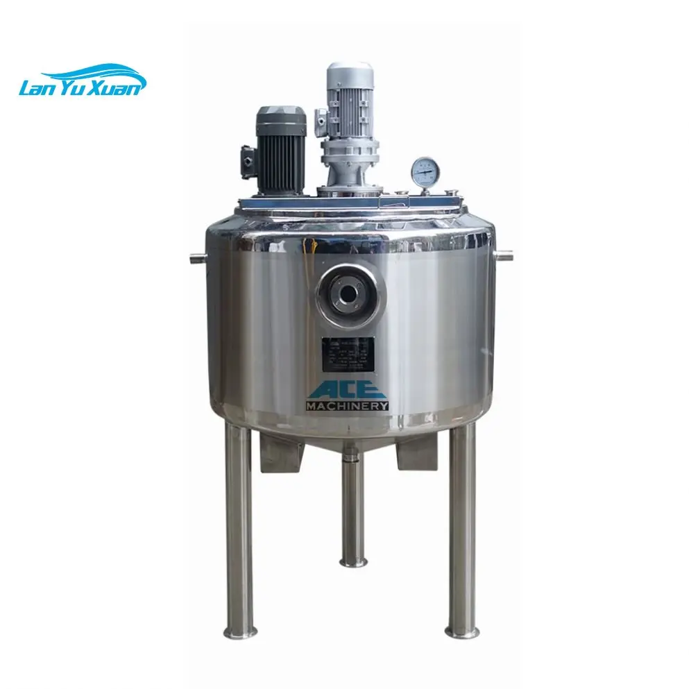 

500L Gelatin Agitating Pharmaceutical Homogenizer Emulsification Equipment Cocoa Butter Melting Machine Fermentation Mixing Tank