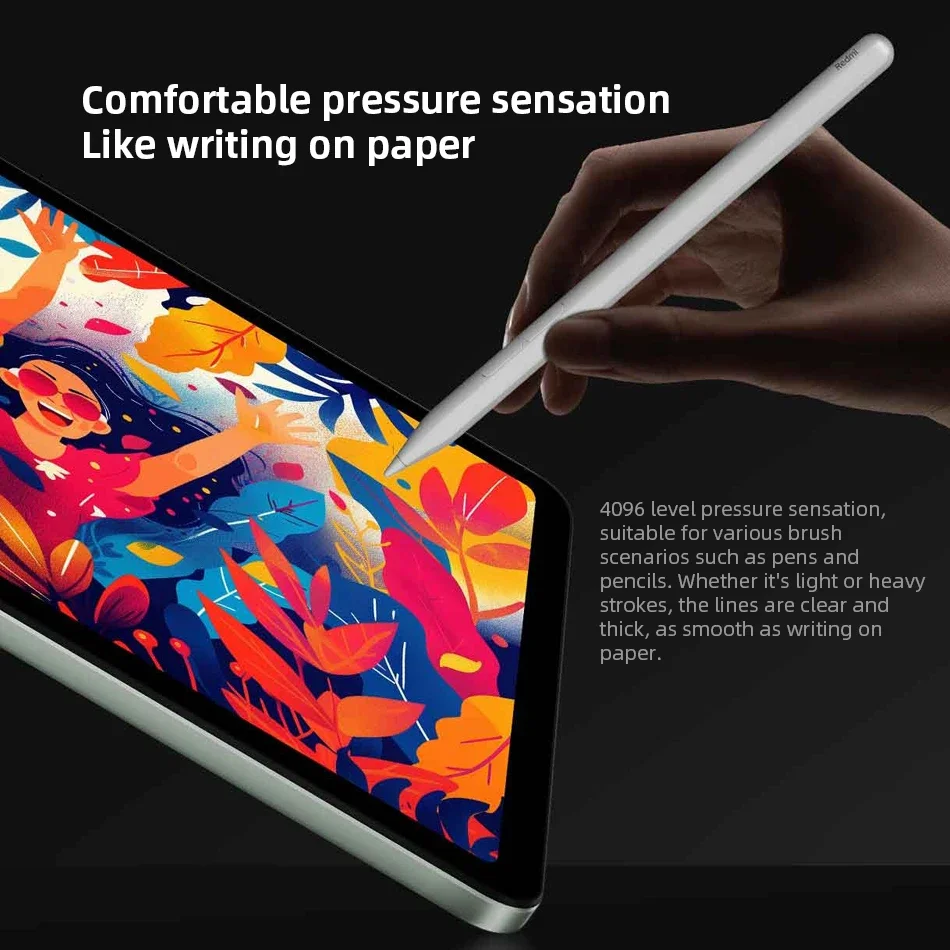 Фото Оригинальный стилус Xiaomi Redmi для планшета Redmi Pad Pro 12,1, уровень 4096, сенсорный рисунок, письмо, умный карандаш, зарядка типа C №4